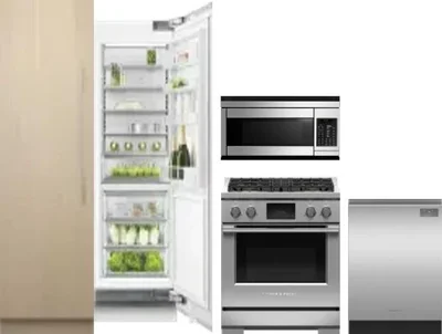 5 Piece Package Includes Refrigerator, Freezer, Range, Microwave And Dishwasher
